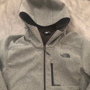 North Face hooded soft shell jacket